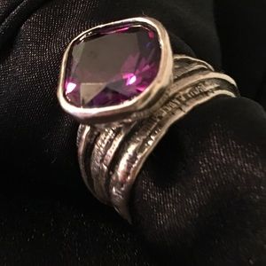 Silpada Purple Ring .925 Sterling Silver